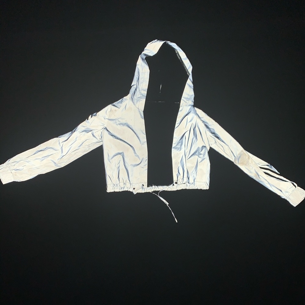 A reflective hooded up windbreaker jacket!